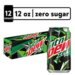 Mountain Dew Zero Sugar Citrus Soda Pop, 12 Pack Cans