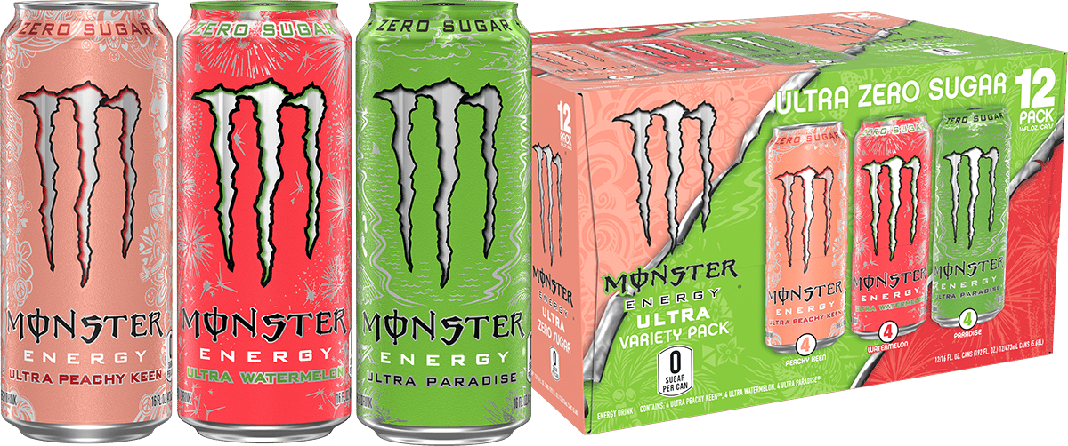 Monster Energy, Ultra VP, Ultra Watermelon, Ultra Paradise, Ultra Peachy Keen